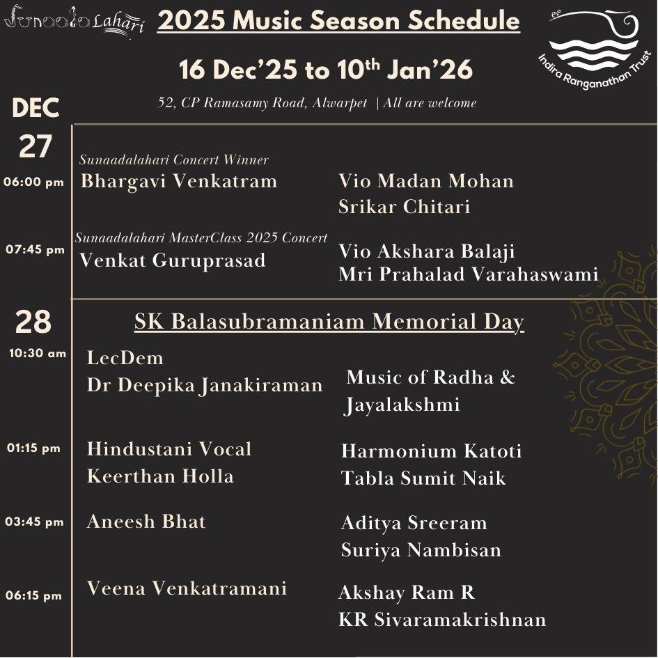 SunaadaLahari December Music Season