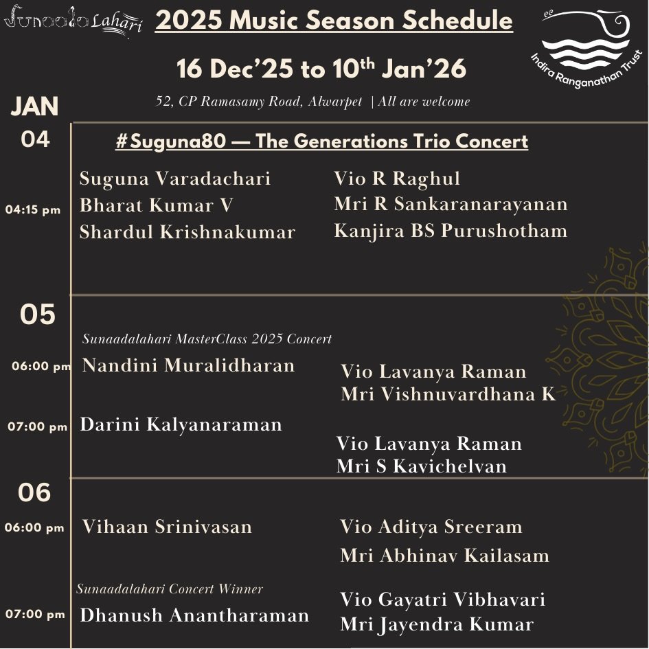 SunaadaLahari December Music Season