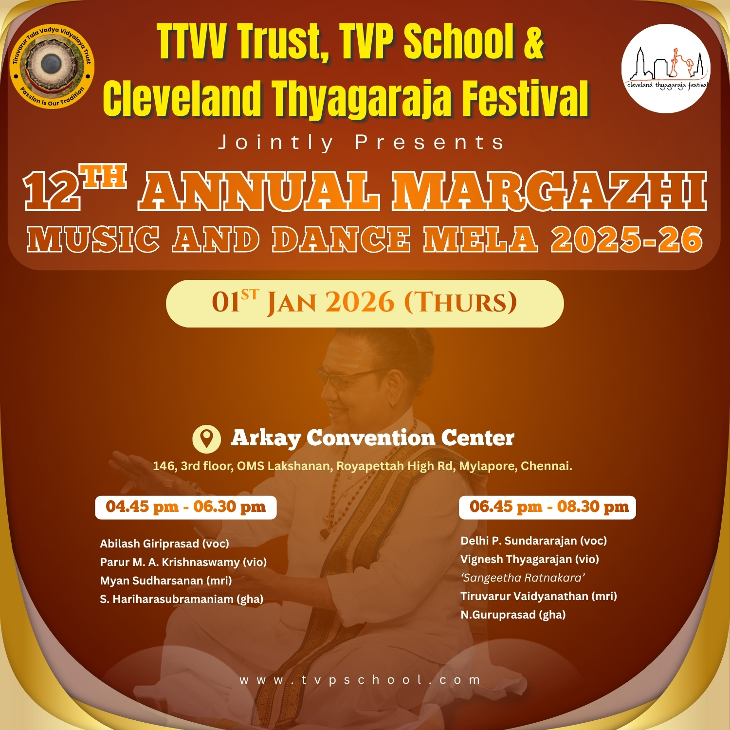 TTVV Trust, TVP School, Cleveland Thyagaraja Festival 2025 - 26